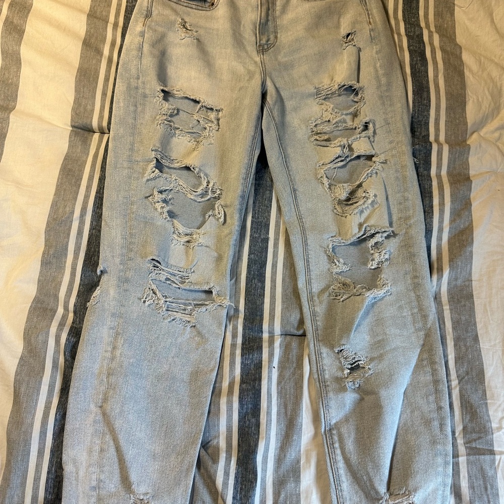 Distressed Light Blue Women's Jeans